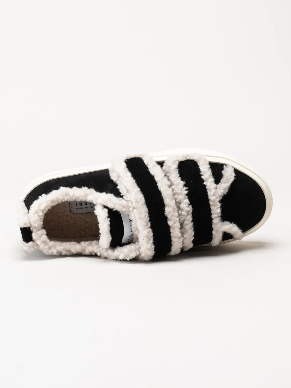 Inuikii - Shearling - Svarta ullfodrade sneakers