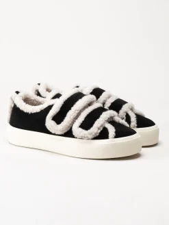 Inuikii - Shearling - Svarta ullfodrade sneakers