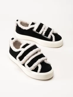 Inuikii - Shearling - Svarta ullfodrade sneakers