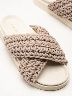 Inuikii - Woven - Beige virkade sandaler