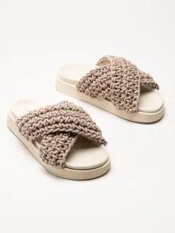 Inuikii - Woven - Beige virkade sandaler