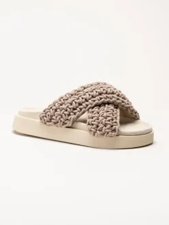 Inuikii - Woven - Beige virkade sandaler