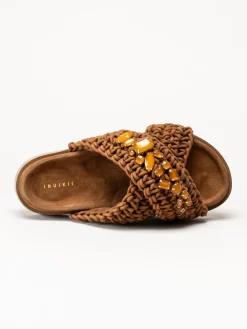 Inuikii - Woven Stones - Bruna sandaler i virkad textil