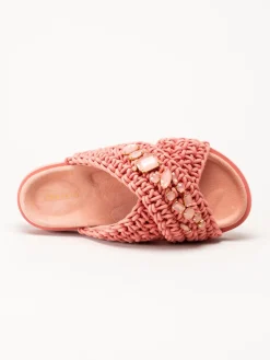 Inuikii - Woven Stones - Rosa slip in sandaler i virkad textil