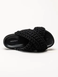 Inuikii - Woven - Svarta virkade sandaler