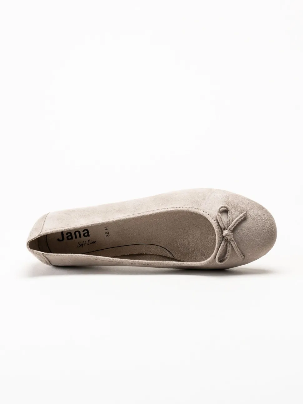 Jana - Beige ballerinaskor i textil