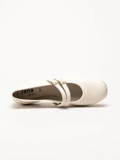 Jana - Beige ballerinaskor med sleif