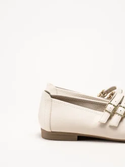 Jana - Beige ballerinaskor med sleif