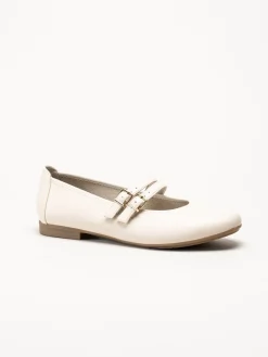 Jana - Beige ballerinaskor med sleif