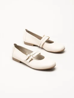 Jana - Beige ballerinaskor med sleif