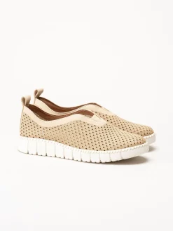 Jana - Beige slip on skor