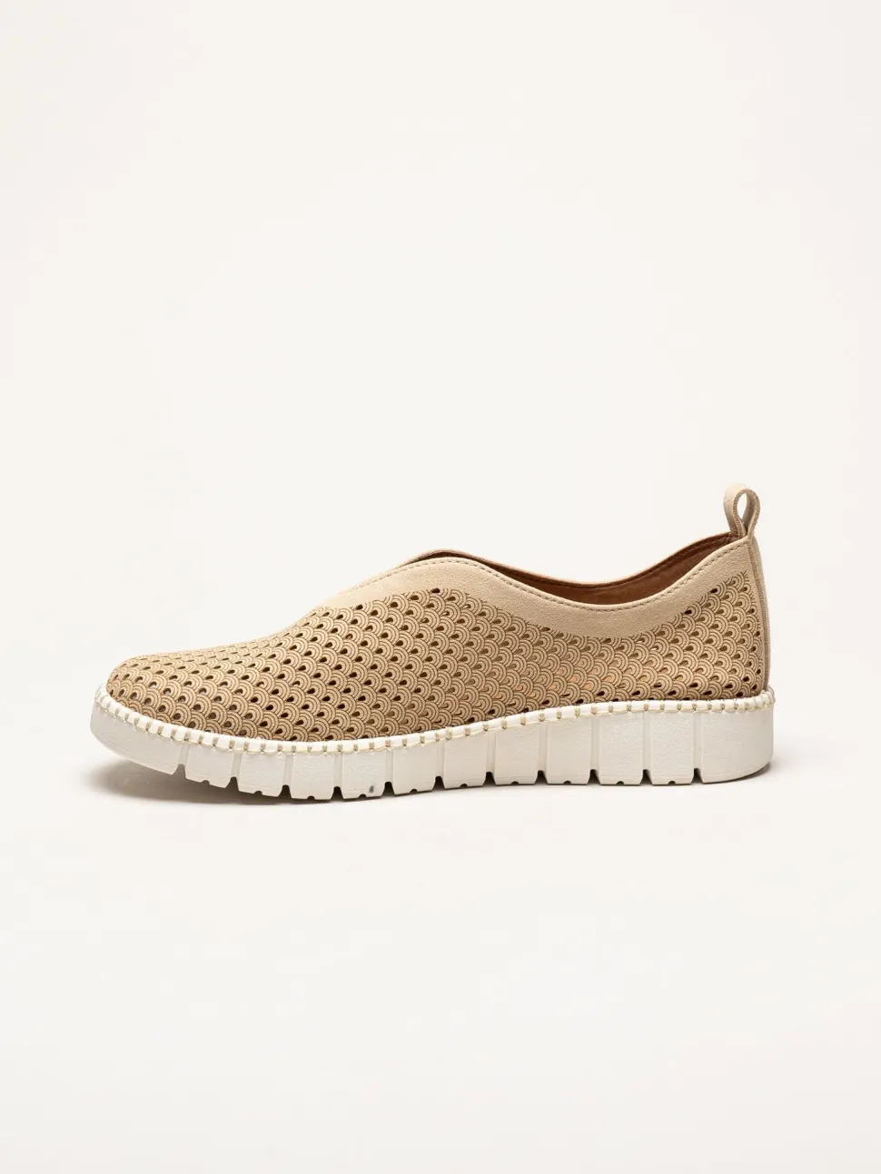 Jana - Beige slip on skor
