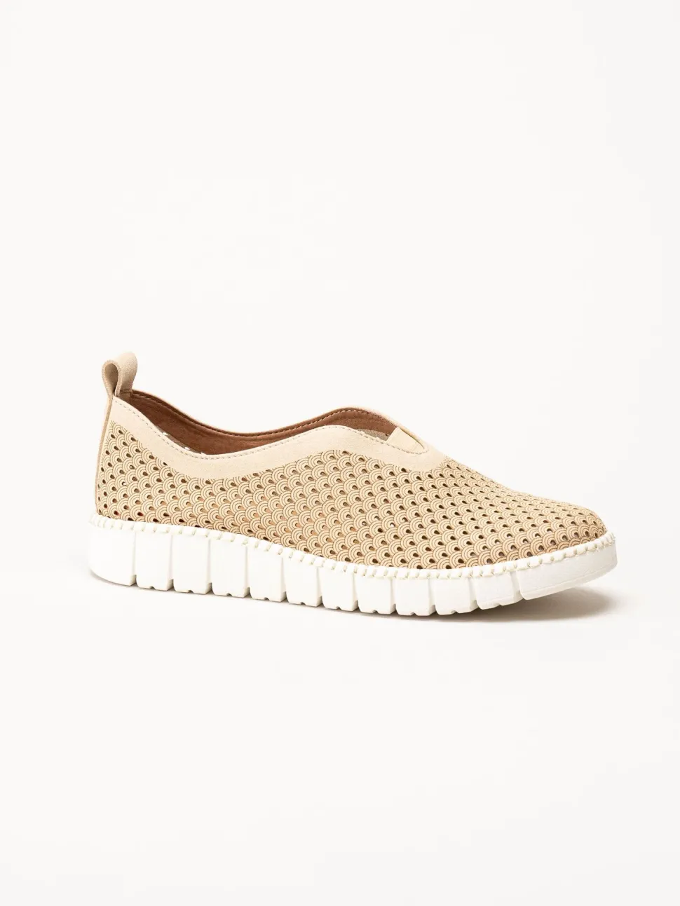Jana - Beige slip on skor