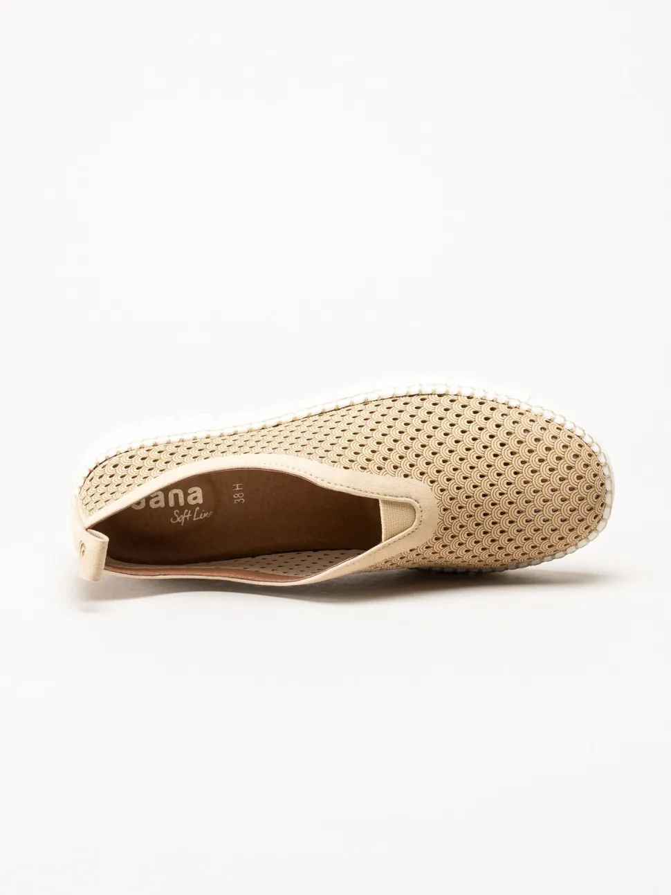 Jana - Beige slip on skor