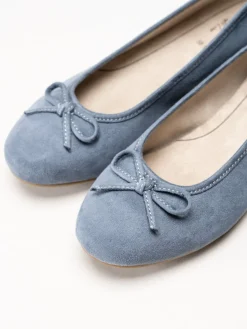 Jana - Blå ballerinaskor i textil
