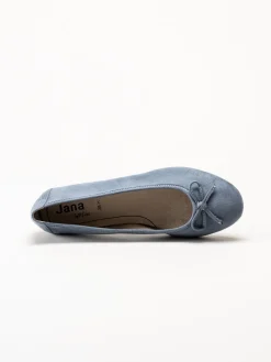 Jana - Blå ballerinaskor i textil