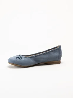 Jana - Blå ballerinaskor i textil