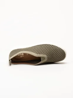 Jana - Gröna slip on skor