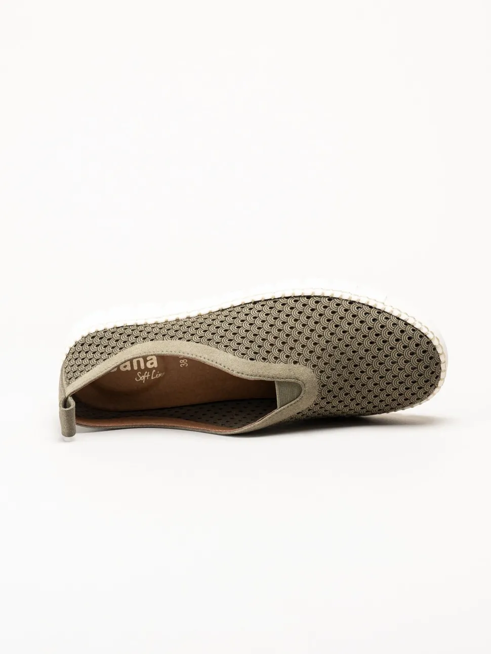 Jana - Gröna slip on skor