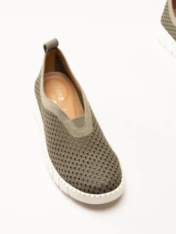 Jana - Gröna slip on skor