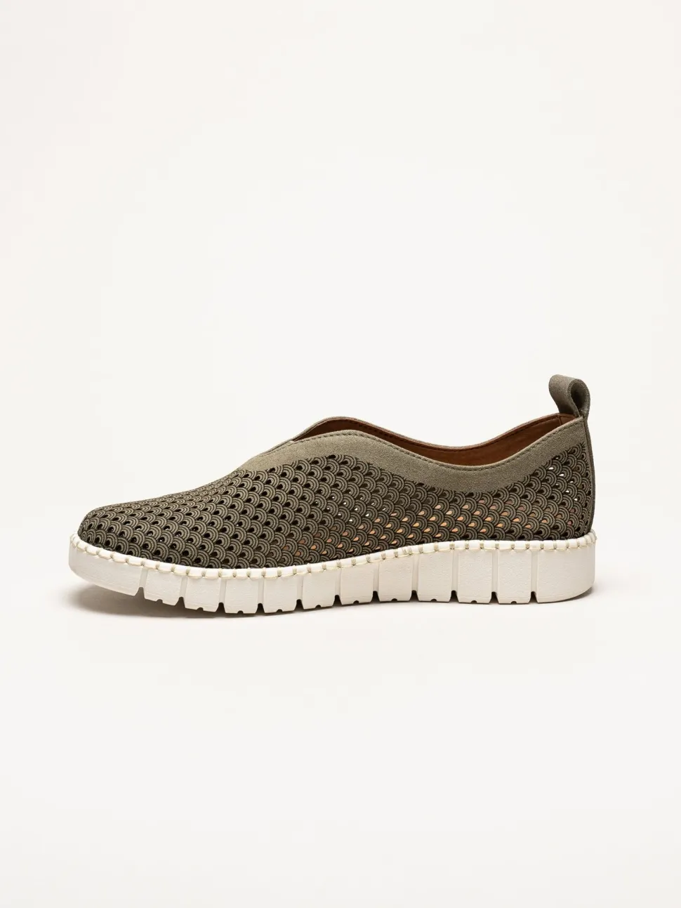 Jana - Gröna slip on skor