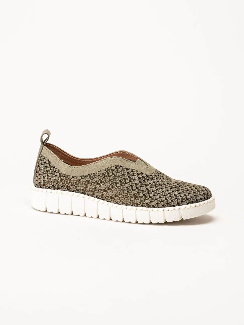 Jana - Gröna slip on skor