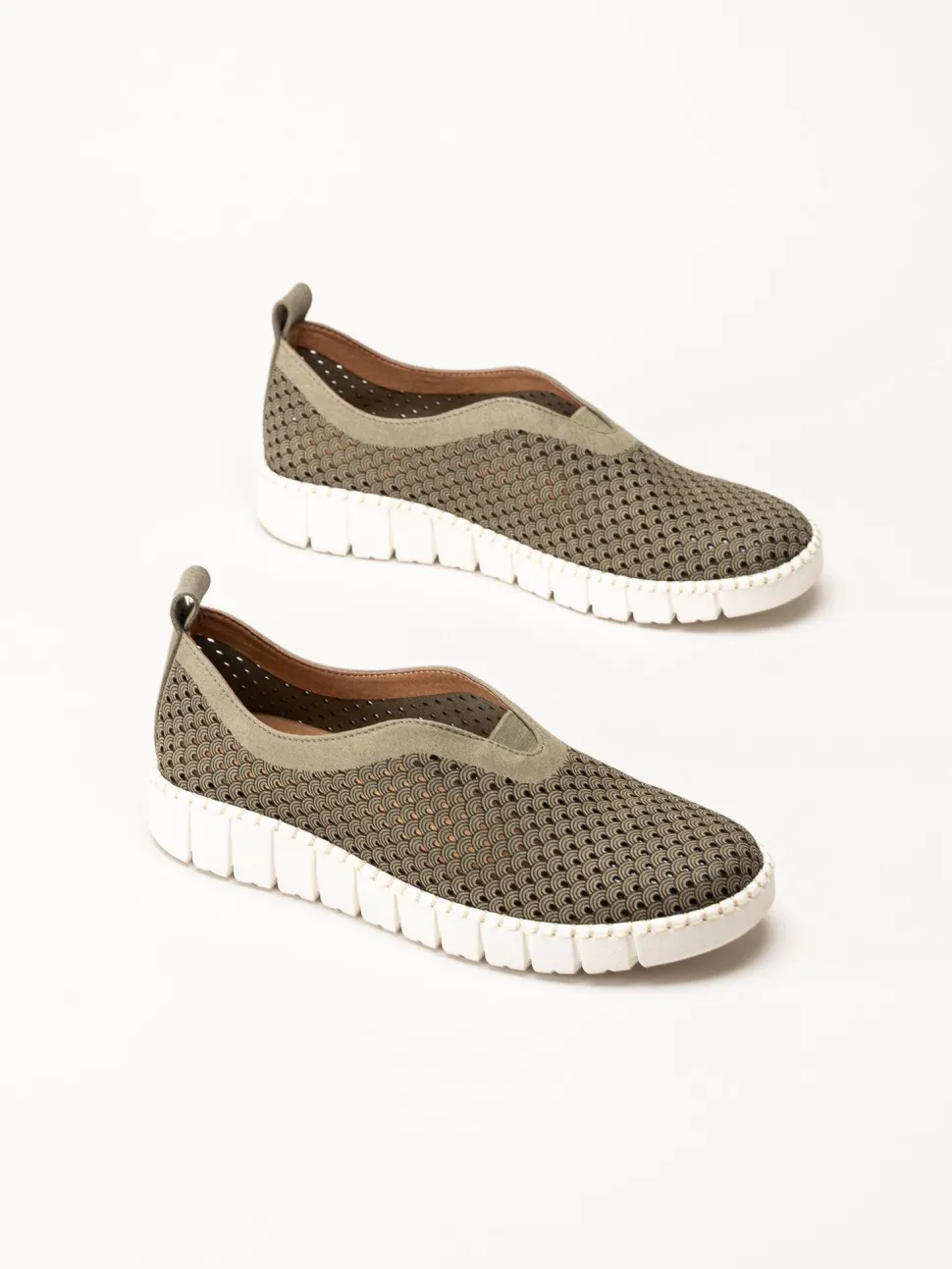 Jana - Gröna slip on skor