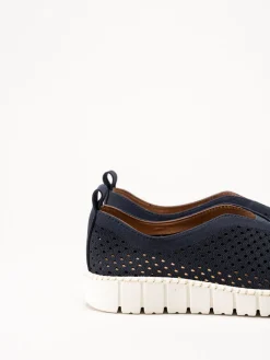Jana - Marinblå slip on skor