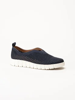 Jana - Marinblå slip on skor