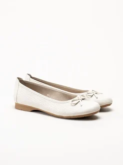 Jana - Offwhite reptilmönstrad ballerinasko