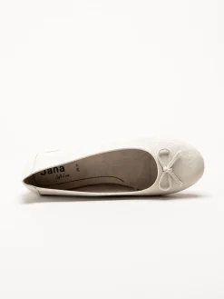 Jana - Offwhite reptilmönstrad ballerinasko