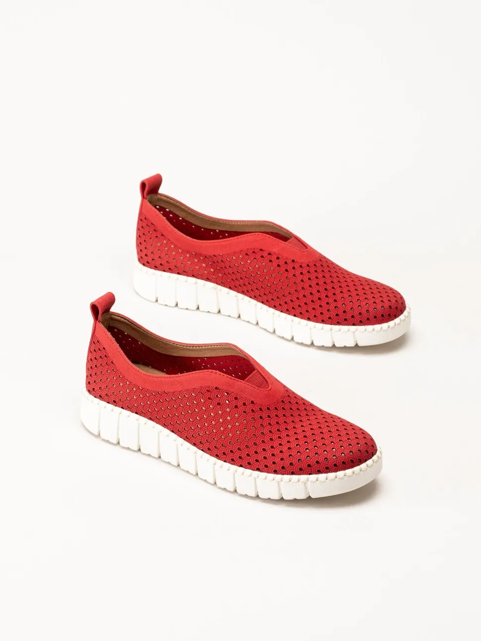 Jana - Röda slip on skor
