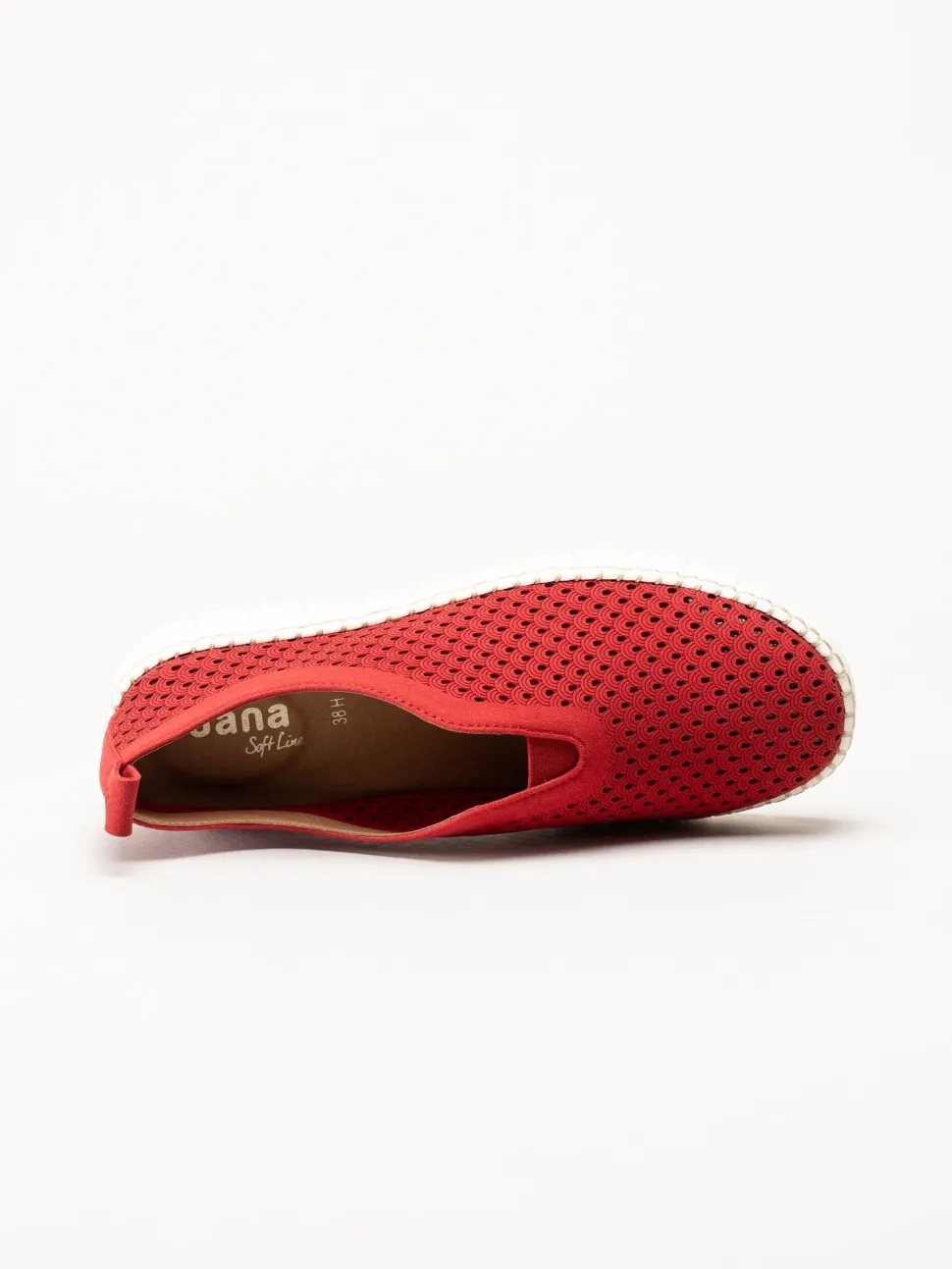 Jana - Röda slip on skor