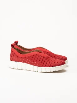 Jana - Röda slip on skor