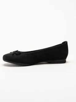 Jana - Svarta ballerinaskor i textil