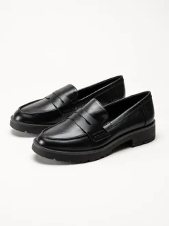 Jana - Svarta loafers i skinnimitation