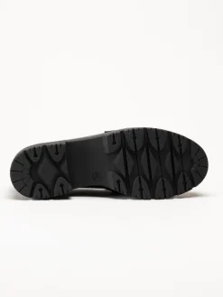 Jana - Svarta loafers i skinnimitation