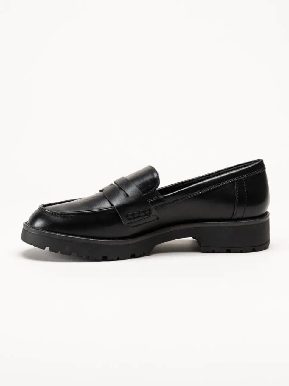 Jana - Svarta loafers i skinnimitation