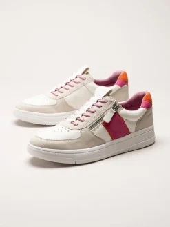 Jana - Vita multifärgade sneakers