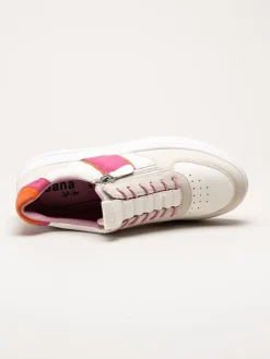 Jana - Vita multifärgade sneakers