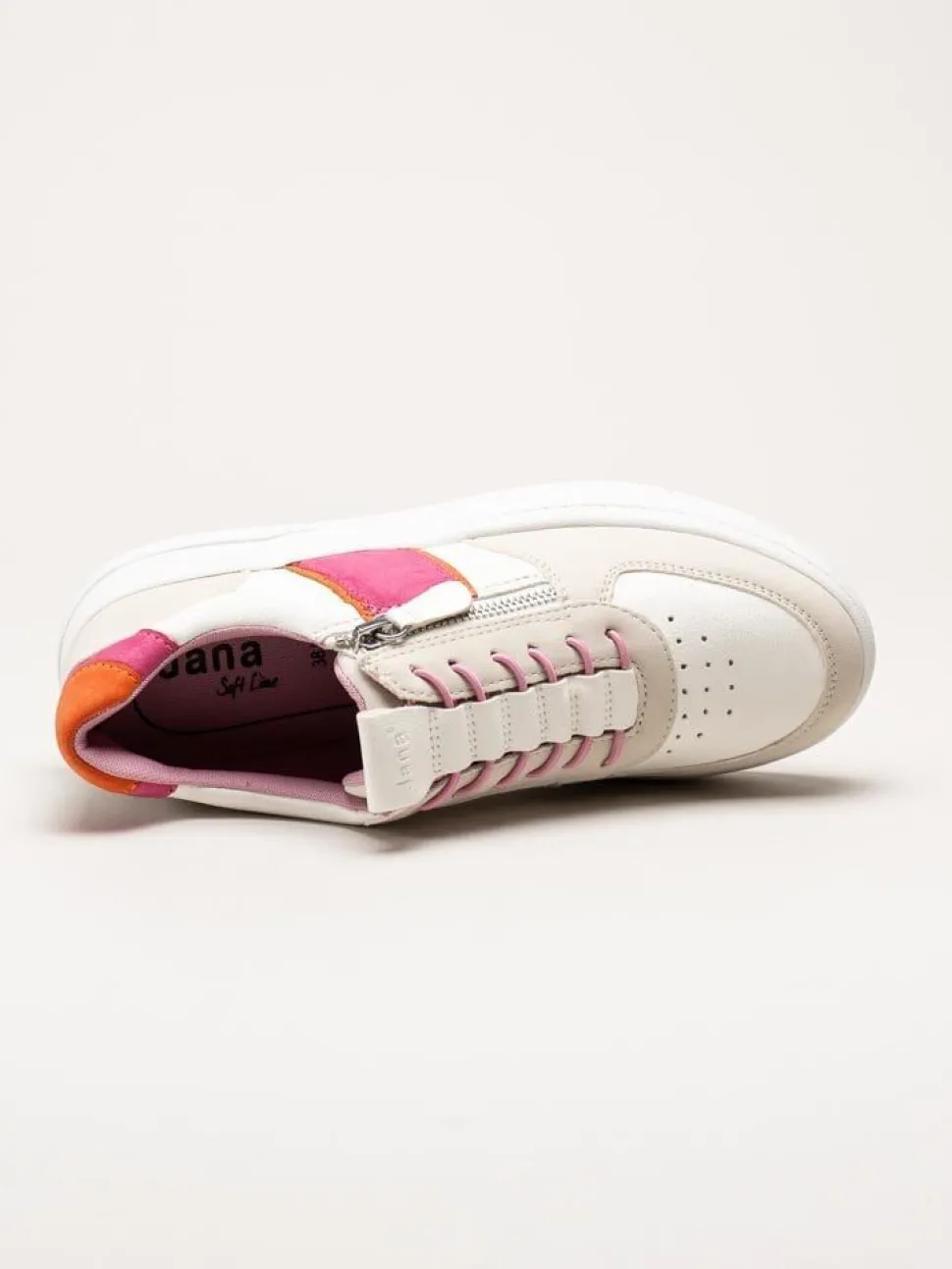 Jana - Vita multifärgade sneakers