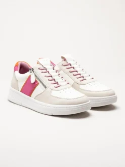 Jana - Vita multifärgade sneakers