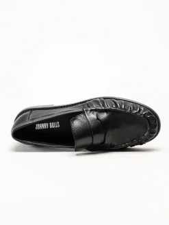 Johnny Bulls - Brooklyn - Svarta loafers i skinn