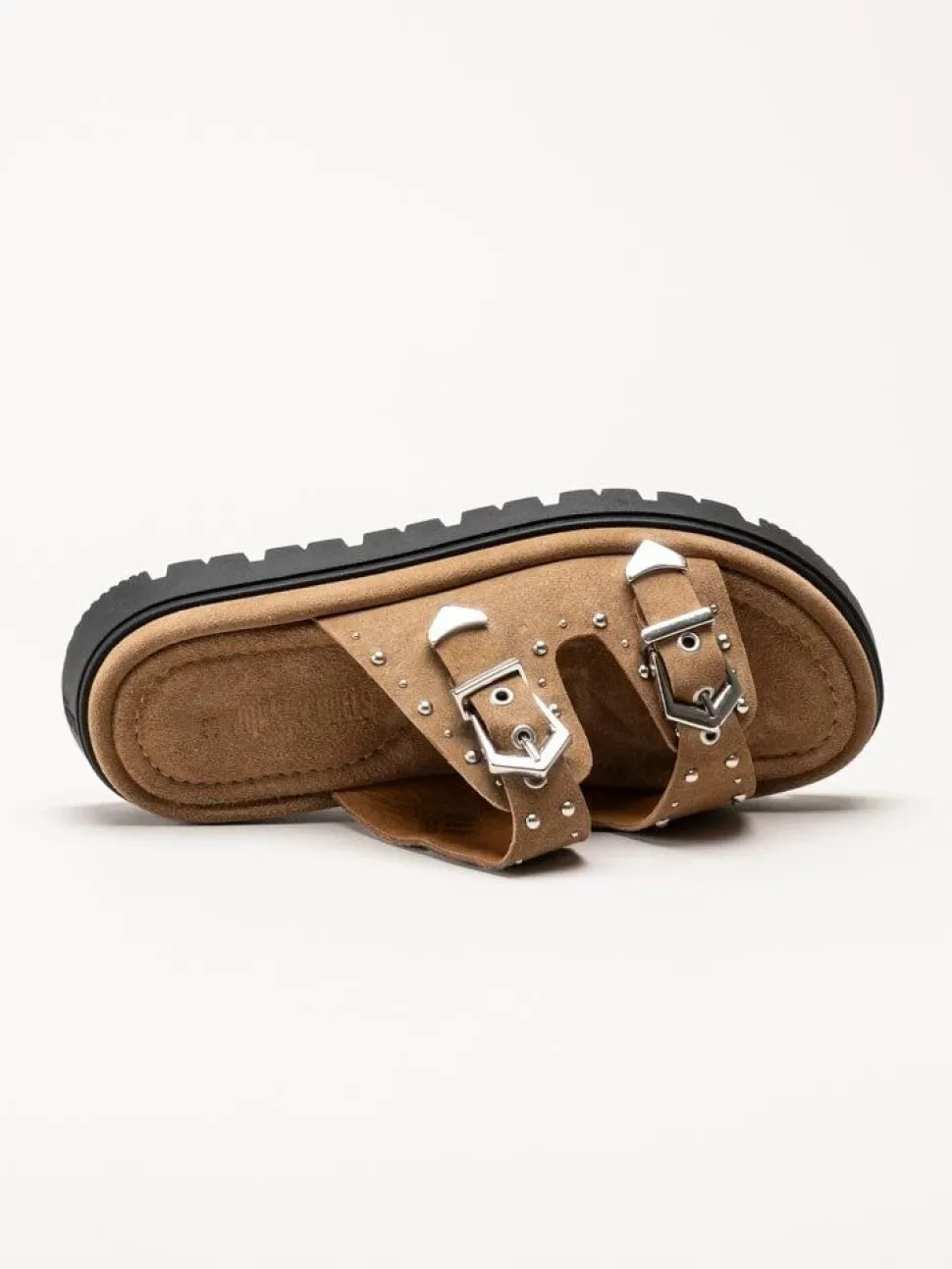 Johnny Bulls - Ljusbruna slip in sandaler i mocka