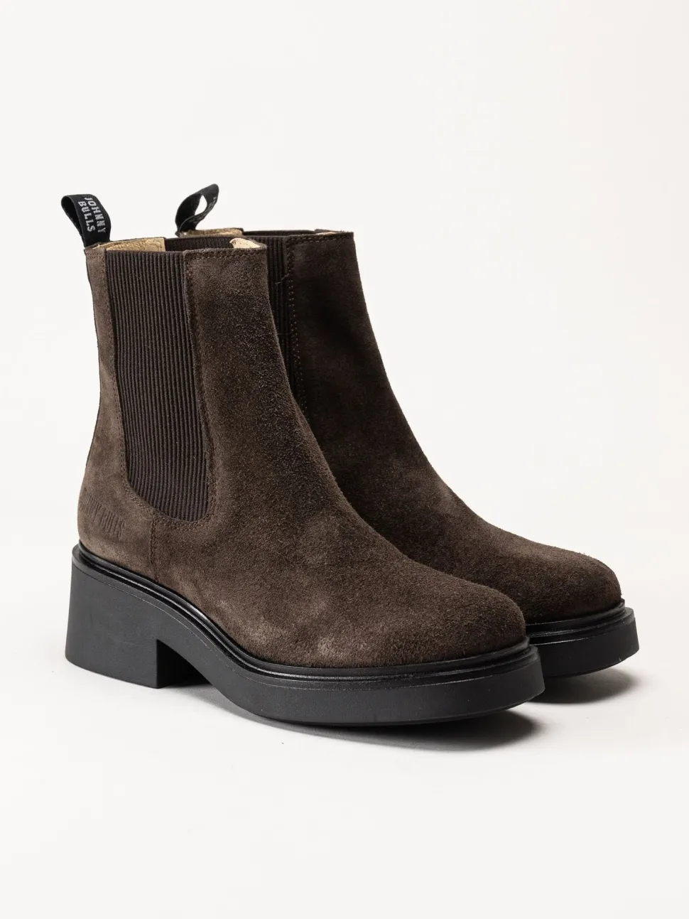 Johnny Bulls - Mörkbruna chelsea boots i mocka