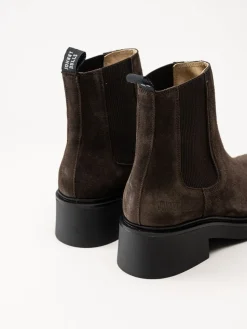 Johnny Bulls - Mörkbruna chelsea boots i mocka
