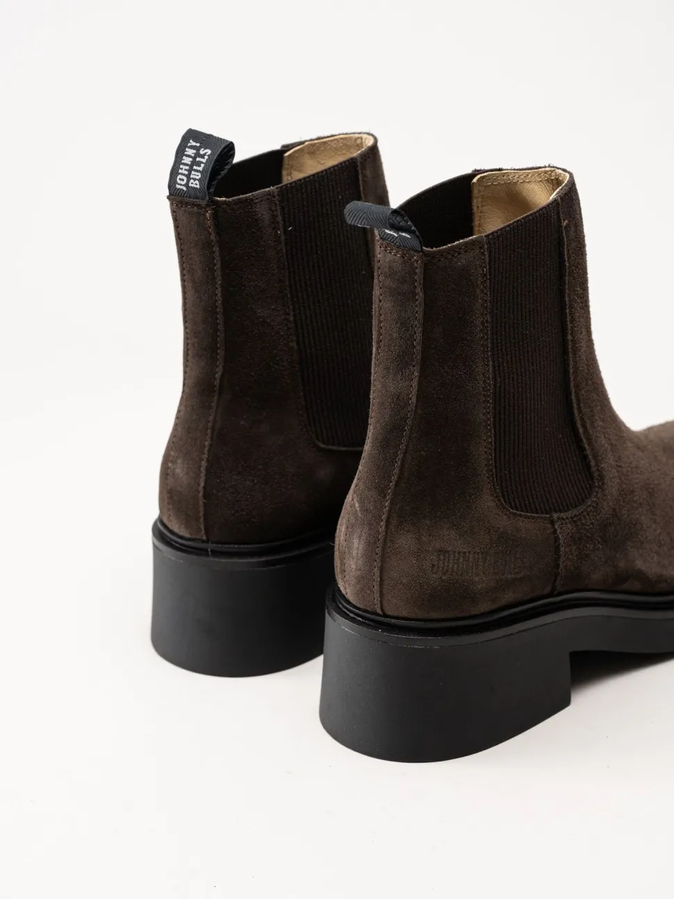 Johnny Bulls - Mörkbruna chelsea boots i mocka