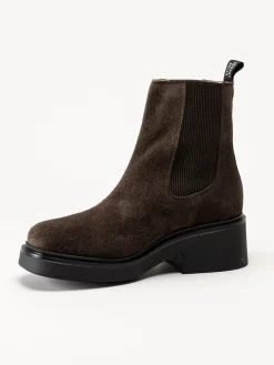 Johnny Bulls - Mörkbruna chelsea boots i mocka