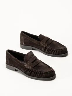 Johnny Bulls - Soho - Mörkbruna loafers i mocka