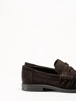 Johnny Bulls - Soho - Mörkbruna loafers i mocka